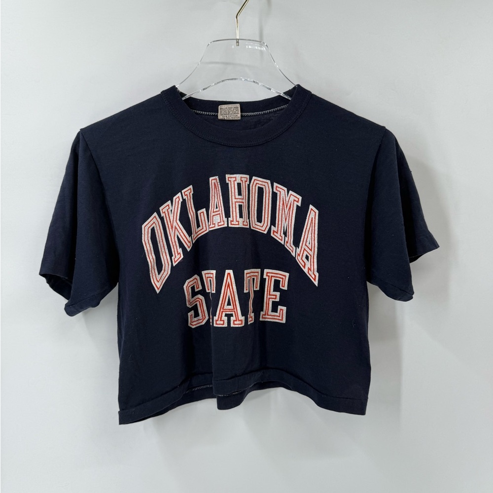 Downerwear vintage cropped‎ t shirt oklahoma state sue medium